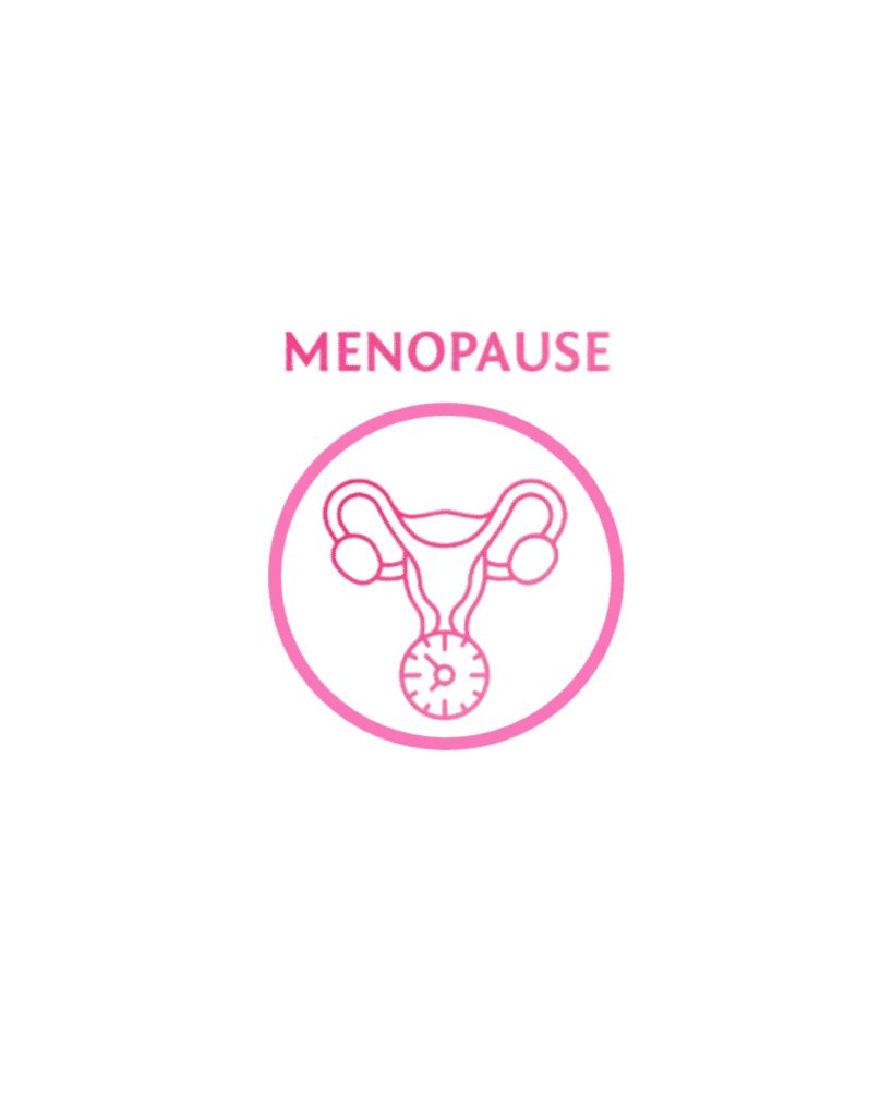 logo ménopause avec un utérus dessiné