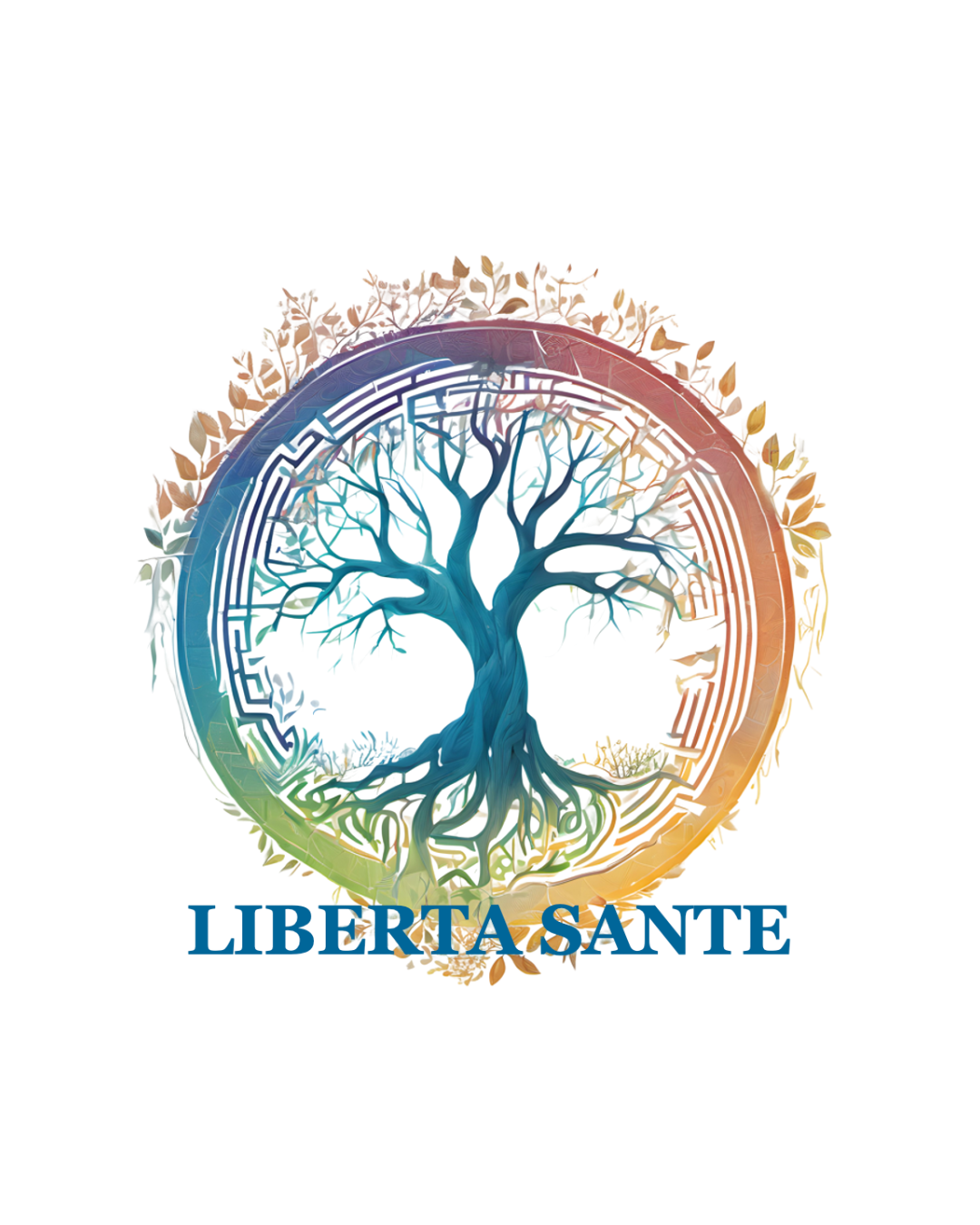 Ce logo représente un arbre de vie avec des couleurs vives