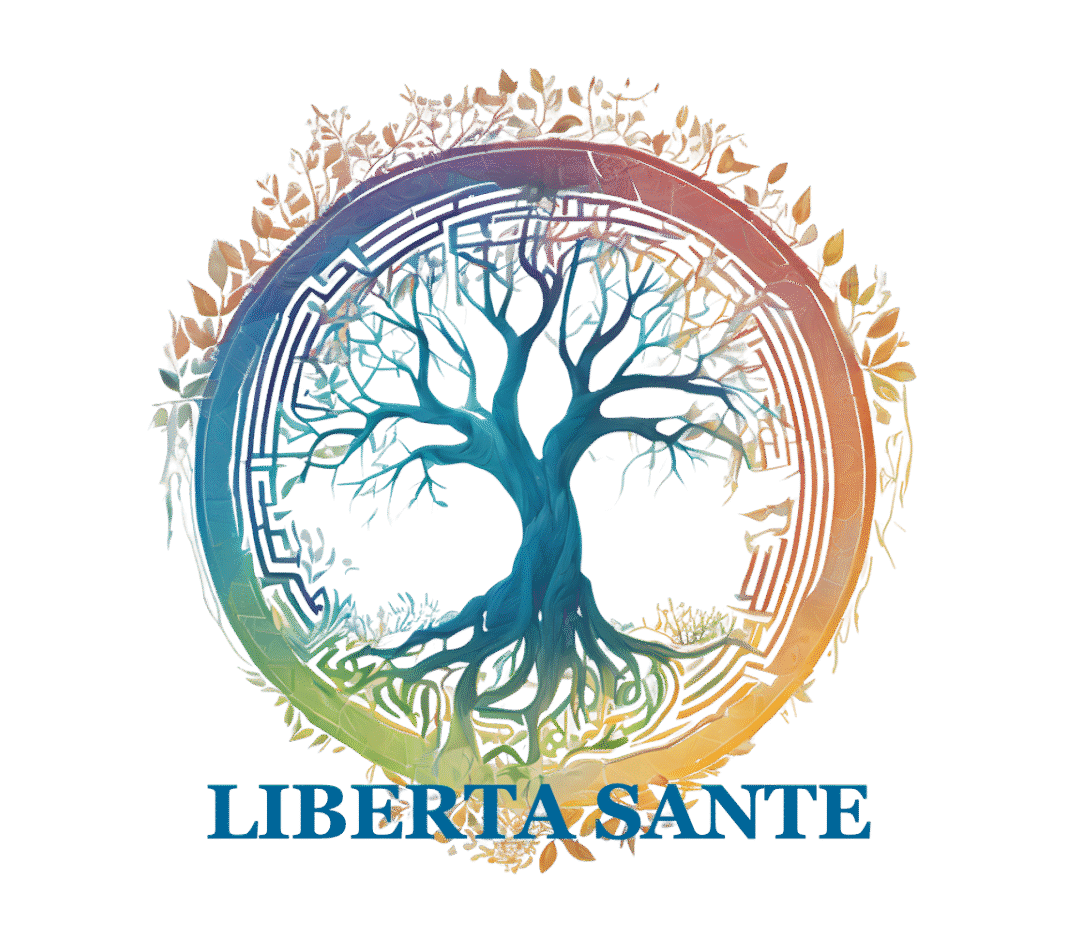 Ce logo représente un arbre de vie avec des couleurs vives